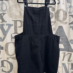 Boohoo Black Denim skirt Overalls